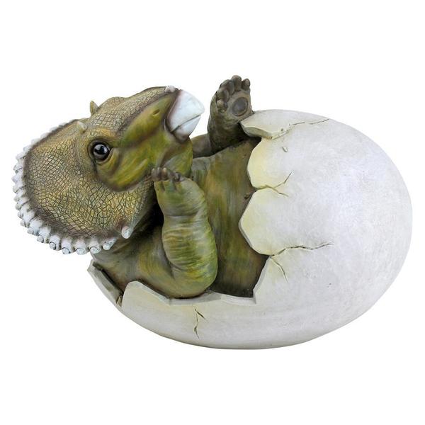 Design Toscano Baby Triceratops Dino Egg Statue QM2728100